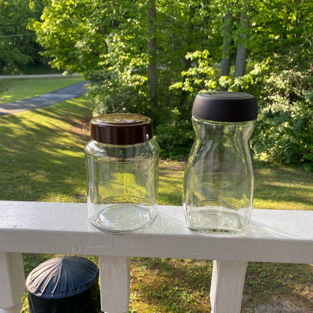 Coffee Glass Jar Bundle With Lids (2) For Storage Arts & Crafts - Picture 6 of 16